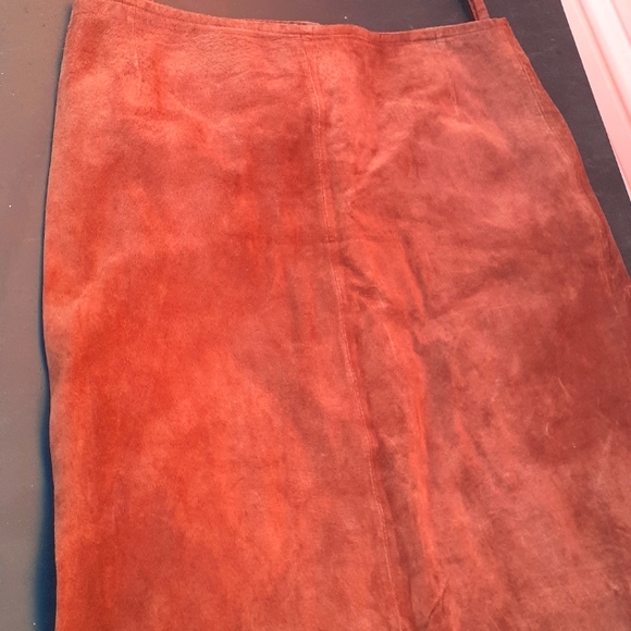 Wilsons Leather Brown Suede Maxi Skirt size 6 - Picture 4 of 8